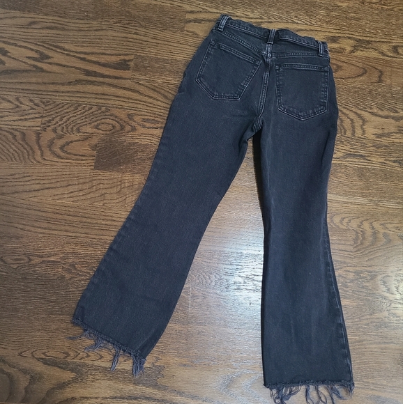 Abercrombie And Fitch The kick flare ultra high rise women's black jeans sz.24 - Picture 2 of 8